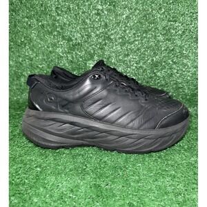 HOKA One Bondi SR Mens Size 8.5 Running Shoes Black Slip Resistant Work Sneakers